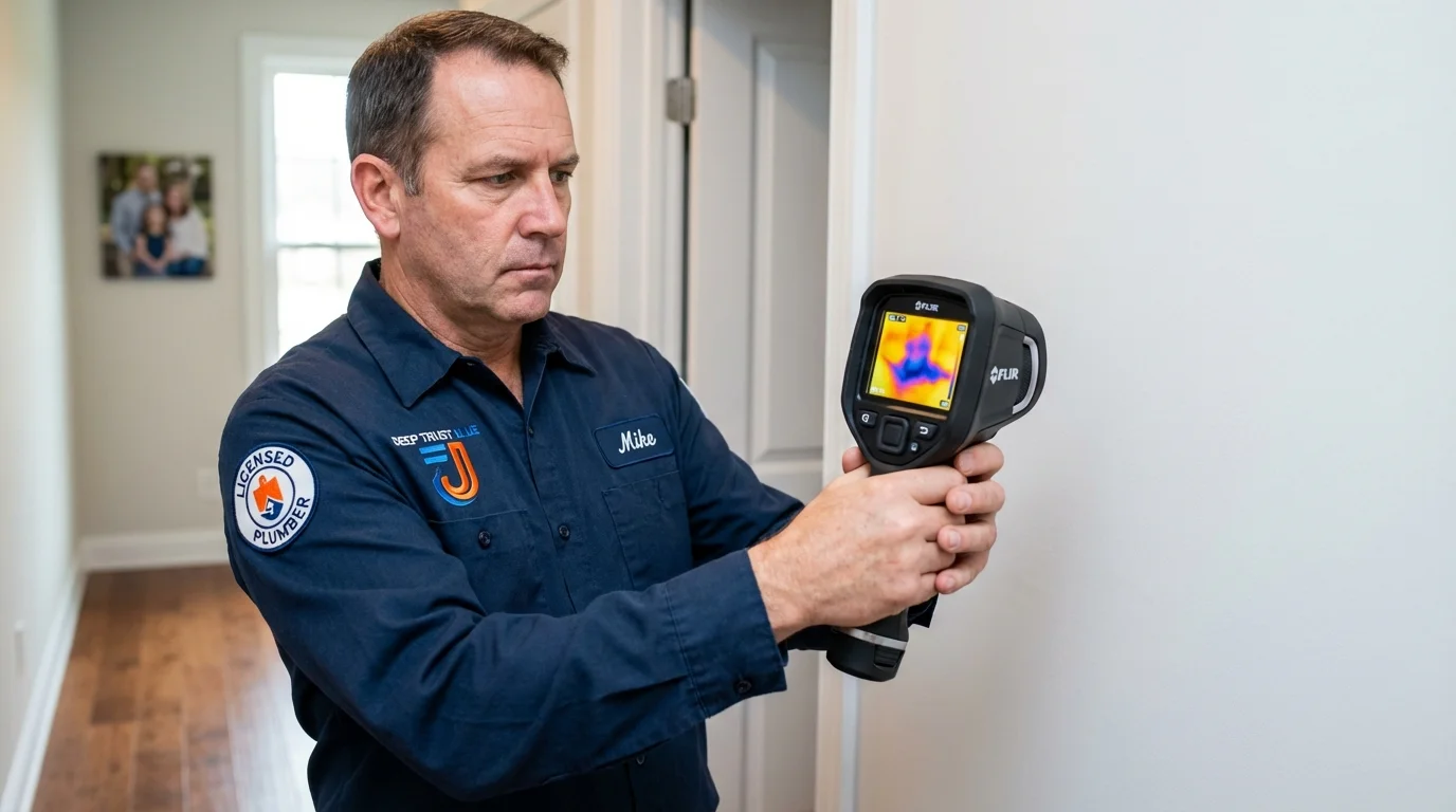 Thermal imaging leak detection by Johns Plumbing LLC in Ellsworth